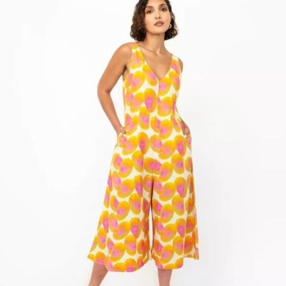 Mixed by Nasrin Blush Mango Wide Leg Jumpsuit - Picture 1 of 3